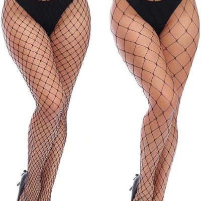 Charmnight Womens High Waist Tights Fishnet Stockings Thigh High Pantyhose