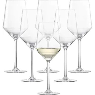 ZWIESEL GLAS Pure Sauvignon Blanc White Wine Glass (Set of 6), Graceful Wine Glasses for White Wine, Dishwasher-Safe Tritan Crystal Glasses, Made in Germany (14 Ounce)