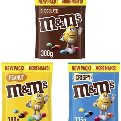 M&M'S Milk Chocolate Snack Time Bundle (Milk Chocolate, Peanut, Crispy)