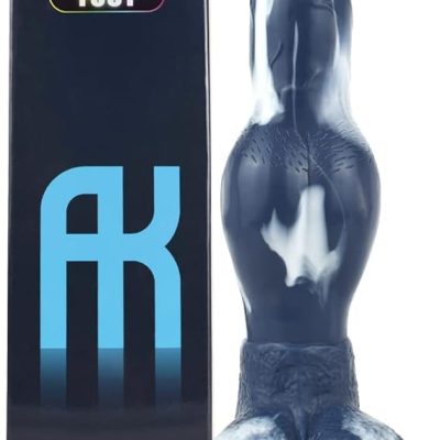 Realistic Animal Fandom Dildo, Doberman Fantasy Knotted Dildo, 8.7 Inch Insertable Large Dildo Dog Tail Replic, Erotic Sex Toy for Adults for Vaginal and Masturbation