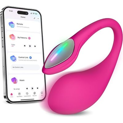 LOVENSE Lush 4 Remote Control G-spot Vibrator, Wearable Long Distance Adult Sex Toys & Games with LED Light, App Controlled Egg Vibrators for Women Couples,