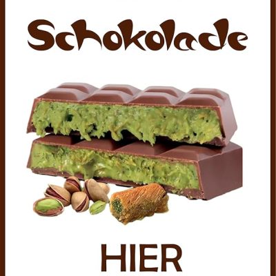 Daged Dubai Chocolate Here Available Sticker 23 x 16 cm Premium Chocolate Attentive Presentation - DS1