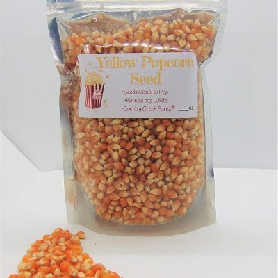 2 lbs Yellow Popcorn Seed - Un Popped Kernels for Popping - Large Butterfly Popcorn- Versatile Product, Makes for a Delicious Snack or Family Fun Crafts! Works with Most Poppers. Country Creek LLC